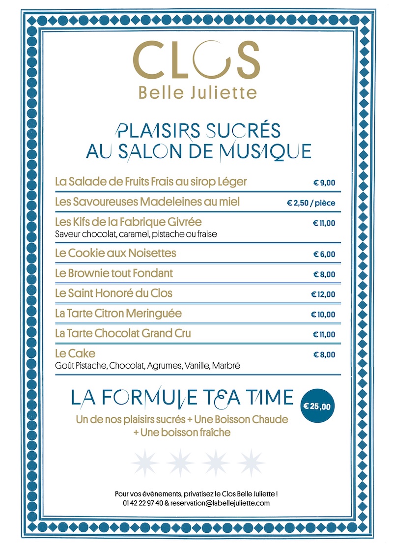 Les plaisirs sucrés de l'Hôtel & Spa La Belle Juliette, Paris