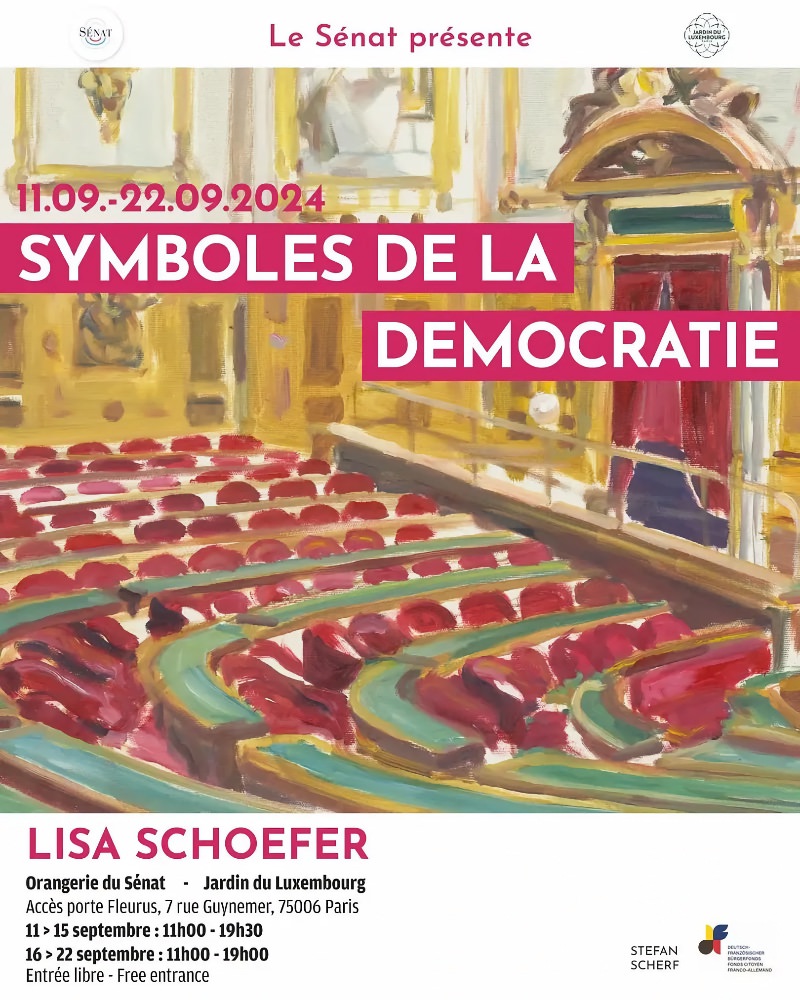 Symbols of Democracy exhibition by Lisa Schoefer at the Luxembourg Garden Orangerie until 22nd September 2024